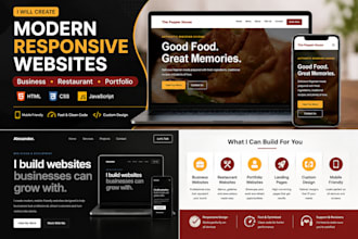 build a modern responsive website for your business