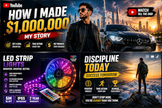 design youtube thumbnails and amazon product images