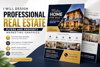 design professional real estate flyers and property marketing graphics