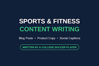 write engaging sports and fitness blog content