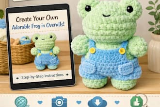 sell a crochet frog PDF pattern