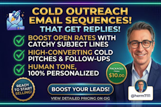 write high converting cold email and outreach sequences for lead generation