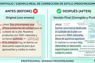 edit, proofread, and polish your spanish text for clarity and flow