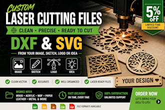 create custom laser cutting files in dxf and svg