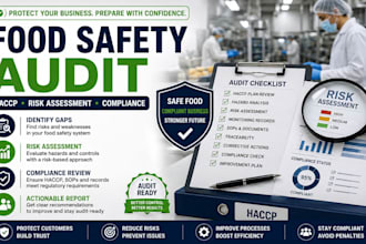 conduct food safety audits, haccp risk assessments and compliance reviews