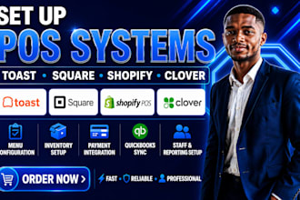 set up toast square shopify and clover pos inventory payments sync