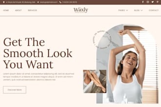 design squarespace waxing studio website piercing studio nail technician website