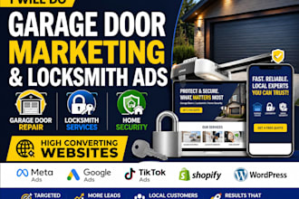 do garage door marketing locksmith ads home security garage door repair website