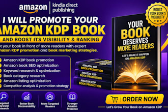 promote your amazon KDP book, ebook marketing, and ranking
