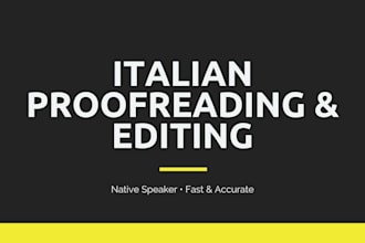 proofread and correct your italian text accurately