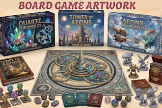 design board game artwork card frame design tcg template card box tabletop game