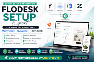 flodesk setup expert for manychat aweber zendesk integration