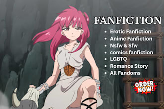 write nsfw fanfiction, anime, kinky, smut, sfw, romance story