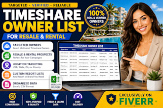 create a targeted timeshare owner list for resale and rental