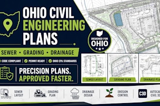 design ohio civil engineering plans sewer layout grading and drainage plans