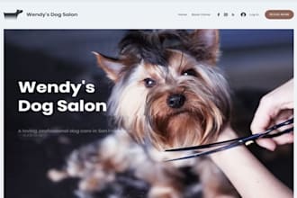 design wix pet grooming website dog grooming pet care booking service website