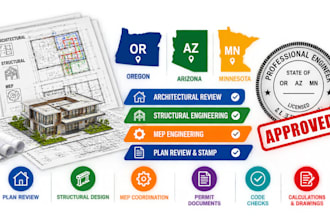 architect review structural engineering mep engineer stamp in or az mn