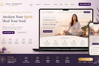 redesin wix meditation website healing charity psychic spiritual website