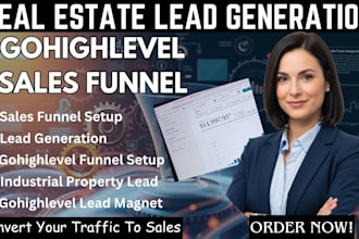 build industrial property agents lead generation, gohighlevel sales funnel