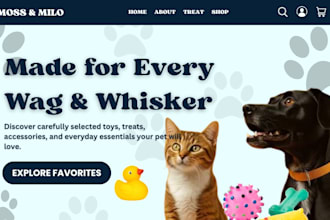 build pet shopify store dog website pet website pet shop store shopify pet store