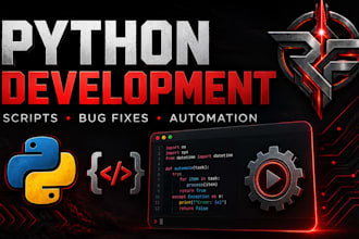 create, fix, debug, and optimize python scripts