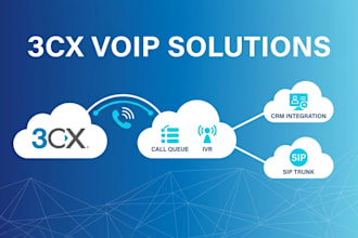 install, configure, and troubleshoot 3cx voip system, sip trunking, and IVR