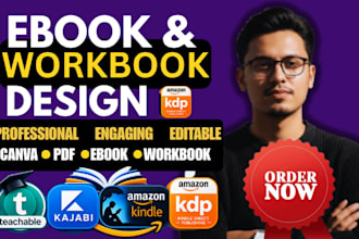 design a professional ebook and workbook in canva