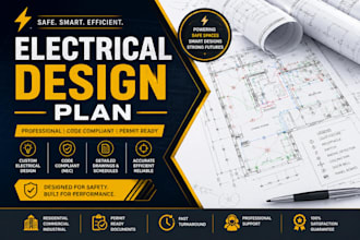 design electrical plans, lighting, power and single line diagrams
