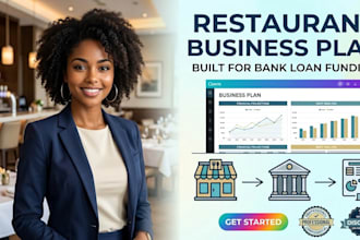 write a restaurant business plan for a bank loan with a financial model