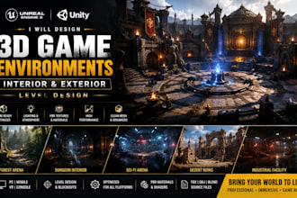 design 3d game environment interior and exterior level design in unity and ue5