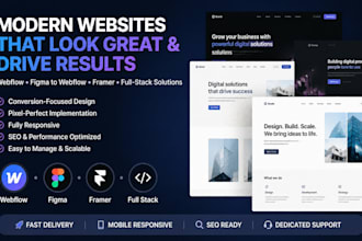 design webflow website figma to webflow framer landing page full stack developer