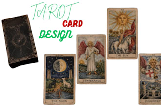 design fantasy tarot card artwork for games and commercial projects