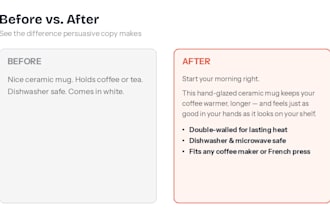 write persuasive product descriptions for etsy or amazon