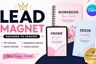 design lead magnet PDF, ebook and workbook in canva