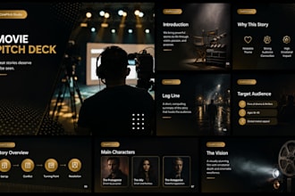 do powerpoint presentation, movie pitch deck, film production tv series, ppt