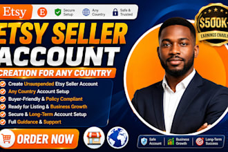 create unsuspended etsy seller account, etsy account creation for any country