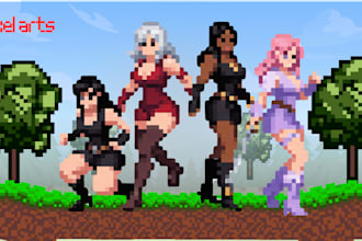 create pixel art sprite sheet pixel art animation pixel art tileset nsfw pixel