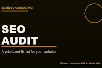 audit your website SEO and give you a prioritized fix list