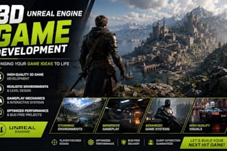 be your unreal engine 5 game developer for 3d game development