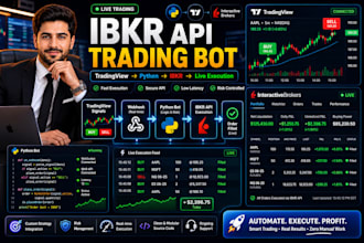 build ibkr API trading bot using interactive brokers, tradingview indicators
