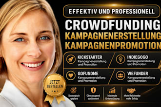 erstelle und promote deine crowdfunding kampagne für gofundme kickstarter