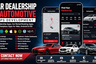 do car dealership app automotive app car rental booking app car marketplace app