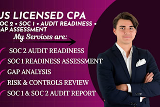 prepare soc 1 and soc 2 audit readiness, gap assessment and review for saas