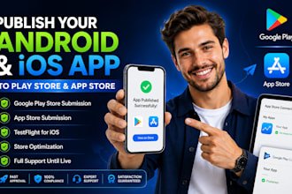 publish android ios app to gooogle play store app store submission testflight