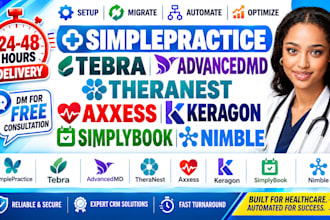 do simplepractice advancedmd tebra theranest axxess keragon simplybook me nimble