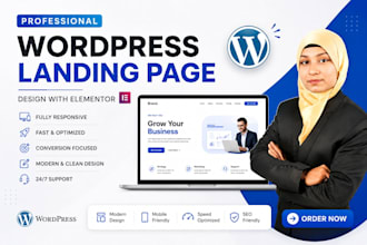 design a professional responsive wordpress landing page