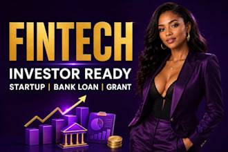 write fintech business plan startup bank loan investor ready grant pitch deck