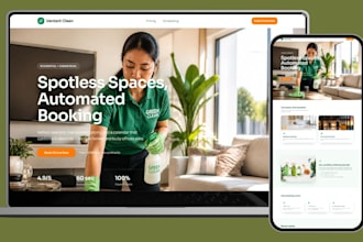 design wordpress cleaning website janitorial pressure washing wix website
