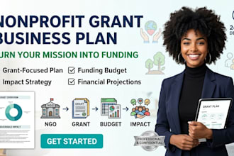 write nonprofit ngo business plan for grant funding with budget