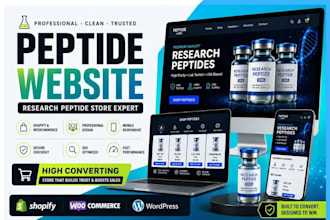 peptide website peptide shopify store design research peptide store woocommerce